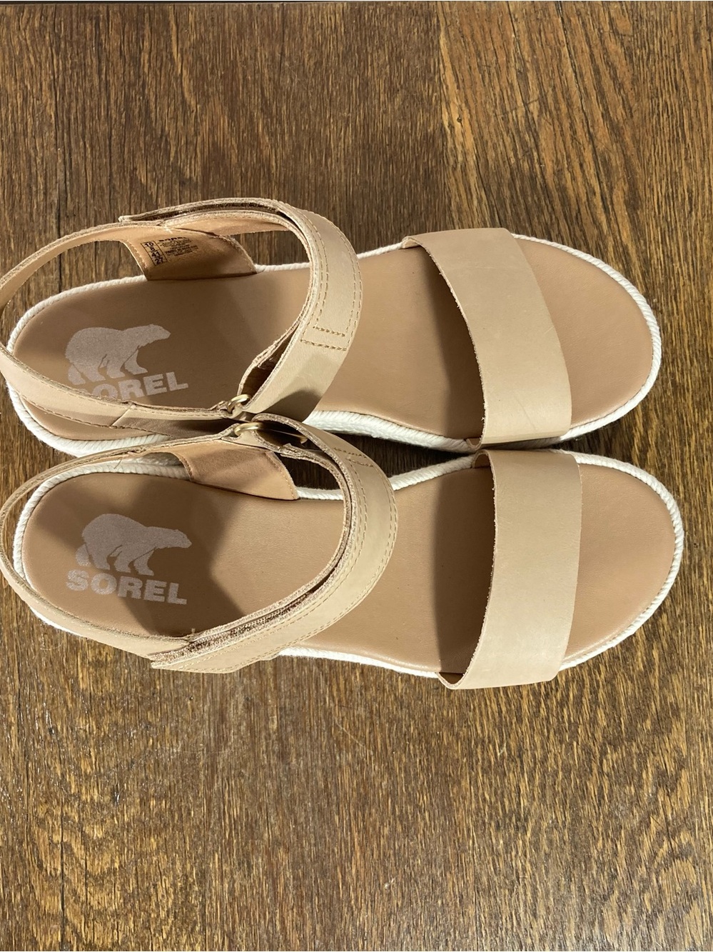New Sorel Cameron Wedge Sandal Women’s Various Sizes Honest Beige/Chalk - Picture 5 of 7